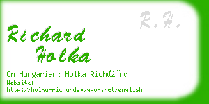 richard holka business card